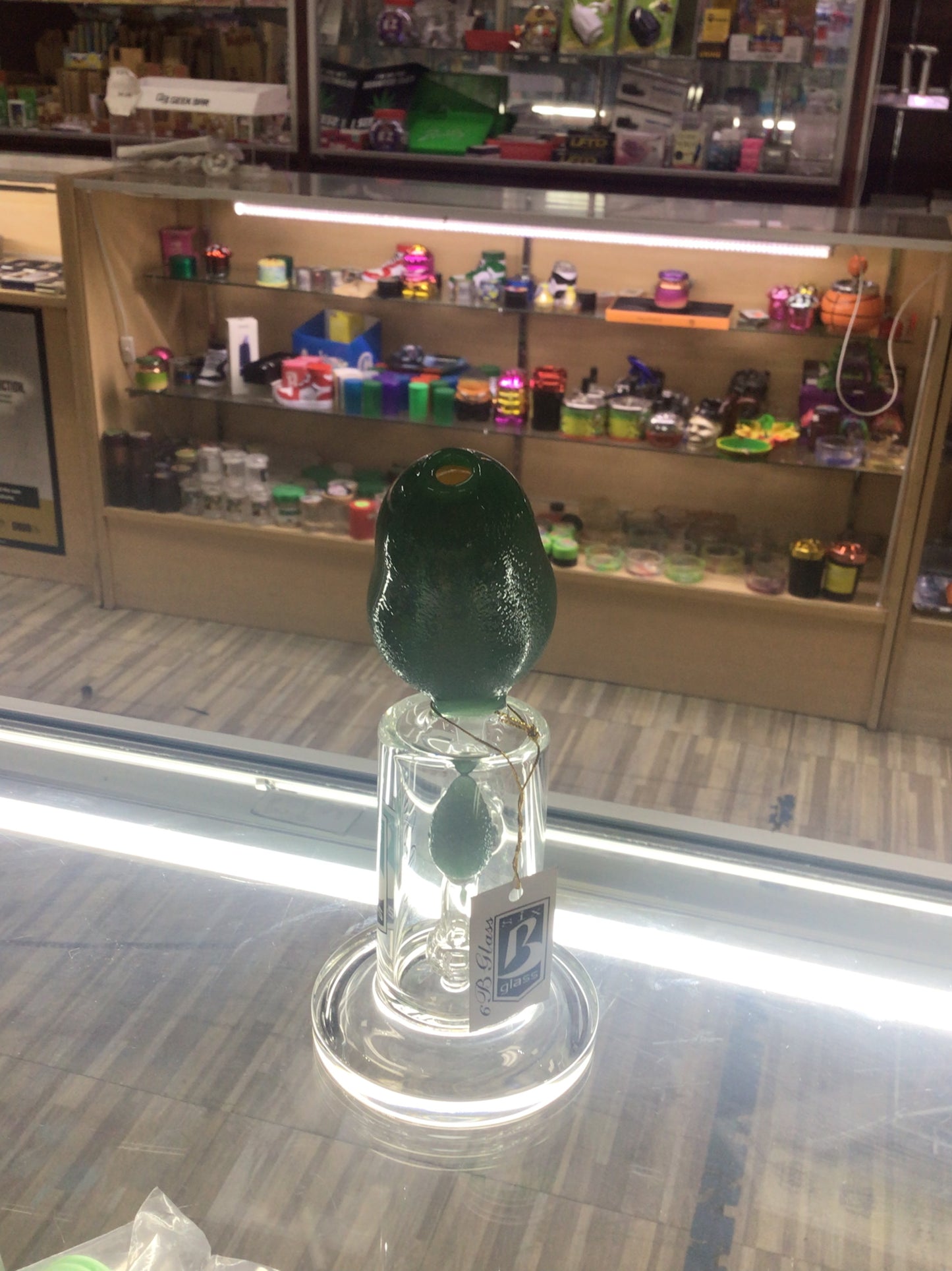 Avocado shape 6 B Glass water pipe