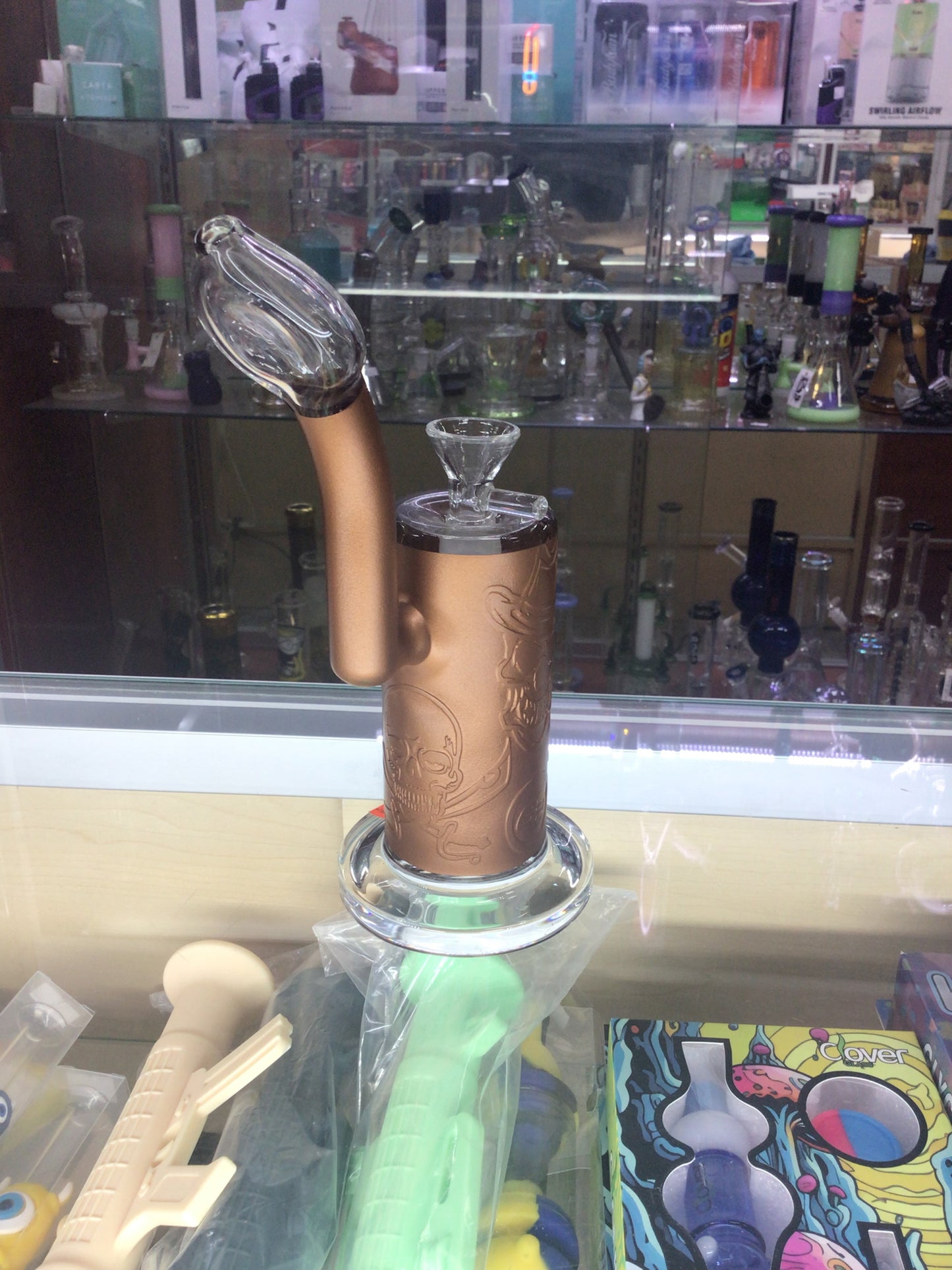 Bronze 6 B Glass water pipe