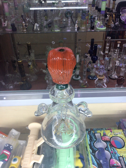 TATTOO glass green and orange water pipe