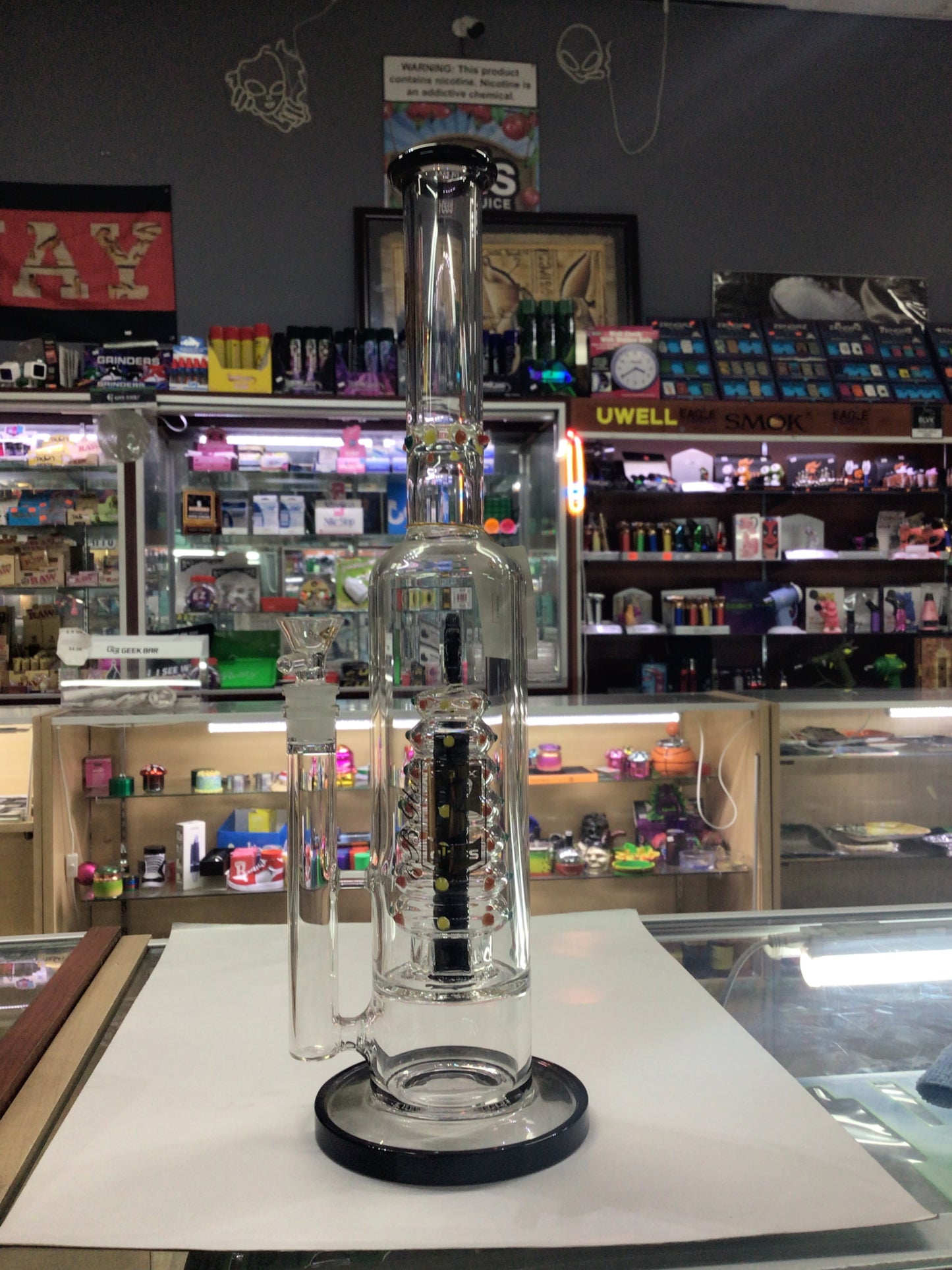 6 B GLASS water pipe- festive tree