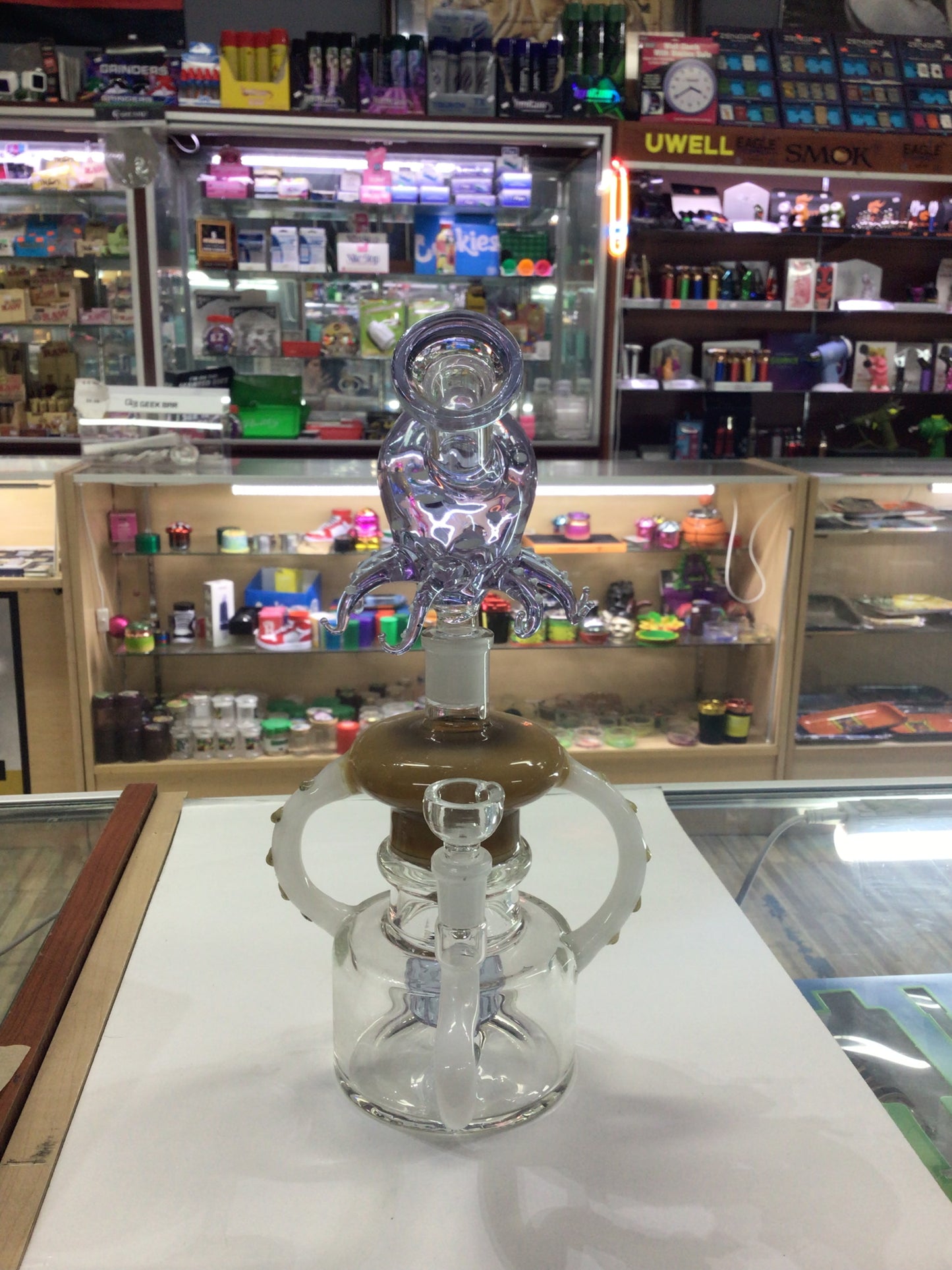 KV420 glass water pipe-octopus