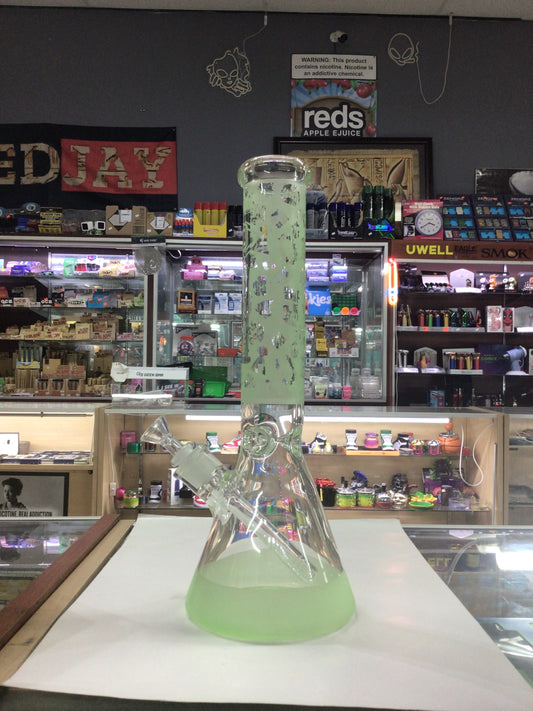 IC glass water pipe- green