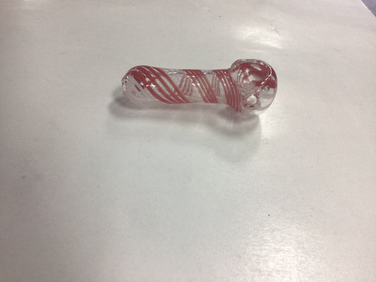 Hand pipe Red swirl