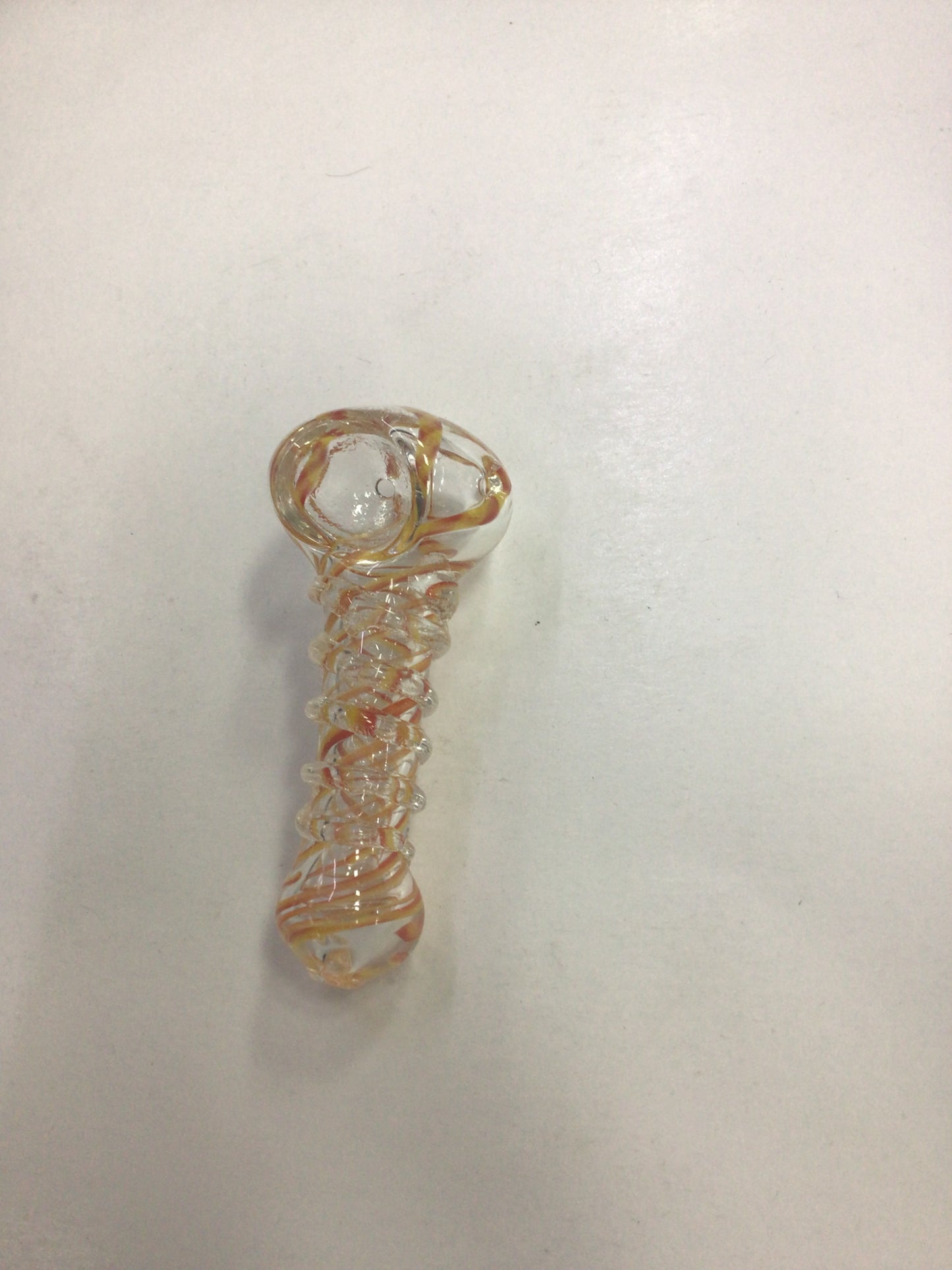 Hand pipe - orange & yellow swirl