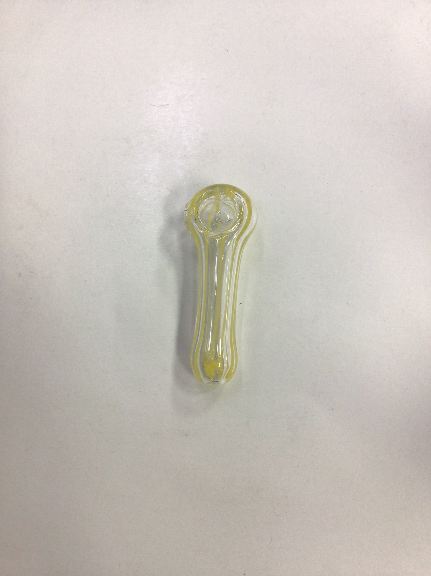 Hand pipe- clear and yellow