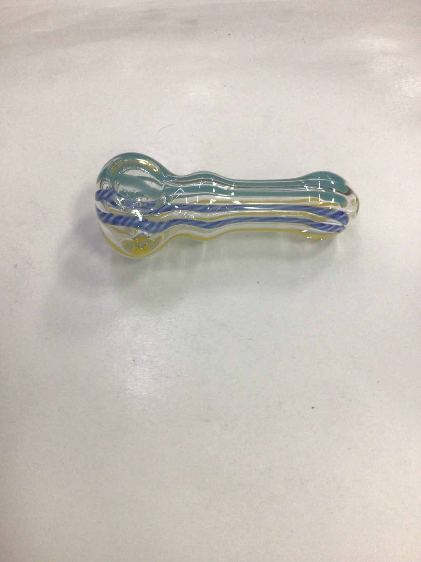 Hand pipe- blue/ teal/ yellow