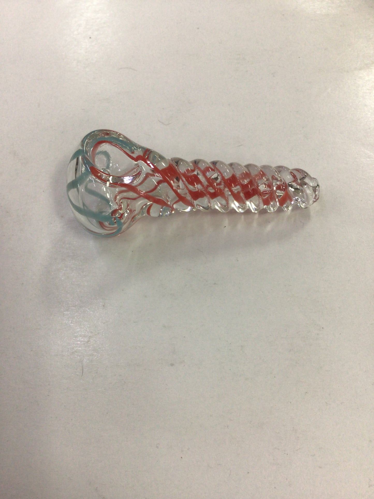Hand pipe - red spiral