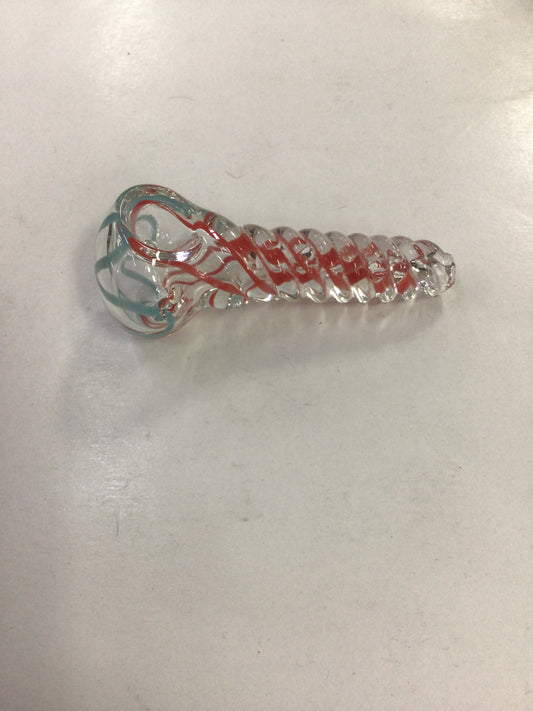 Hand pipe - red spiral