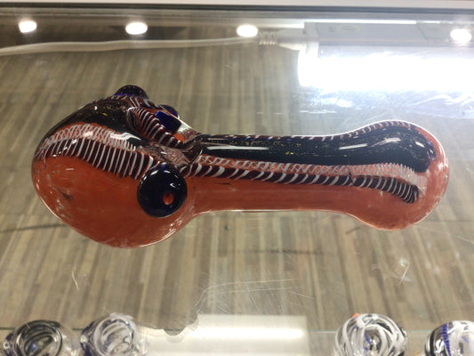 Hand pipe - orange and black