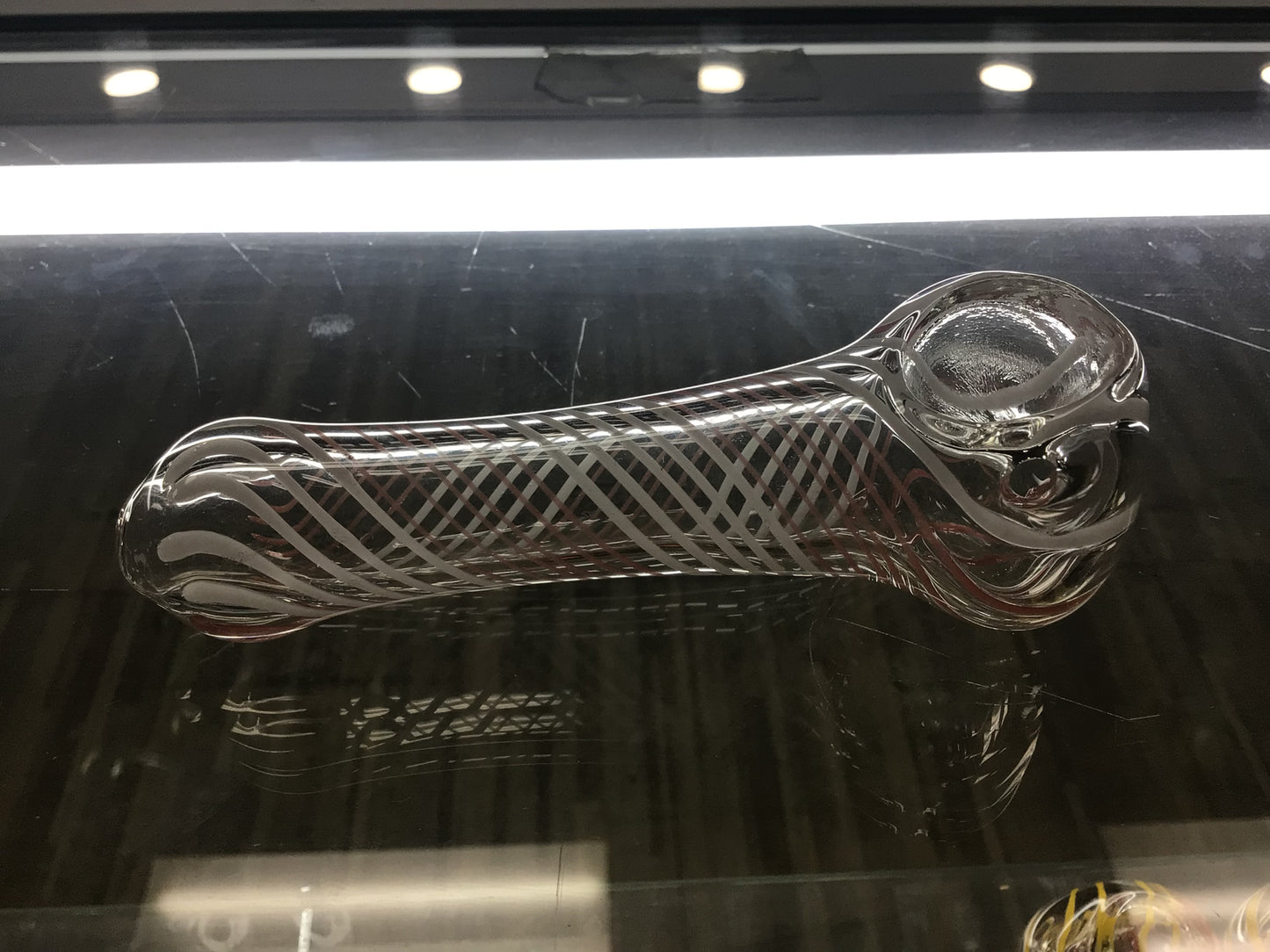 Hand pipe- white and orange