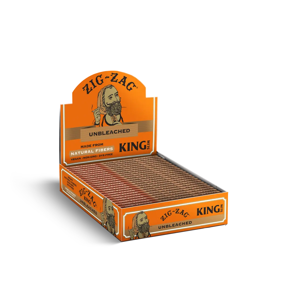 ZIG ZAG UNBLEACHED KING SLIM - 24 BOOKLETS