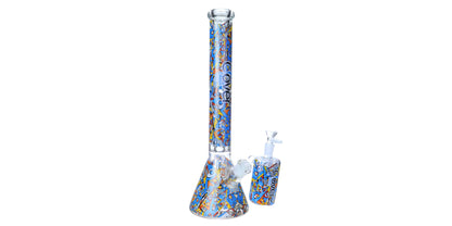 7MM WATER PIPE WITH ASH CATCHER - 19'' INCH : M2