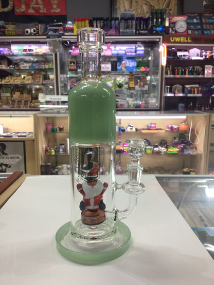 6 B Glass water pipe-Santa Claus