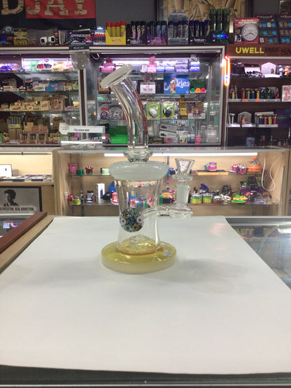 Sci-Fi GLASS water pipe- yellow