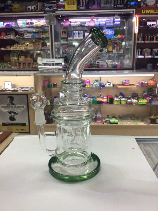 Clear with green water pipe