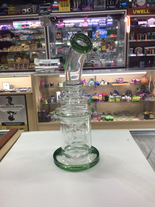 Clear with green water pipe