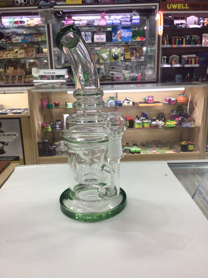 Clear with green water pipe