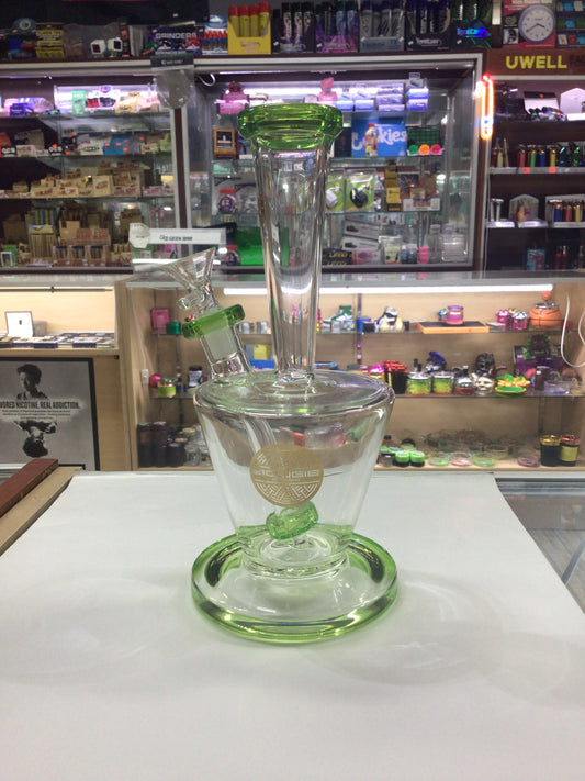 BOUGIE glass water pipe- green