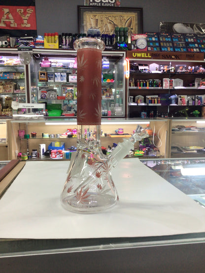 6 B GLASS water pipe- red