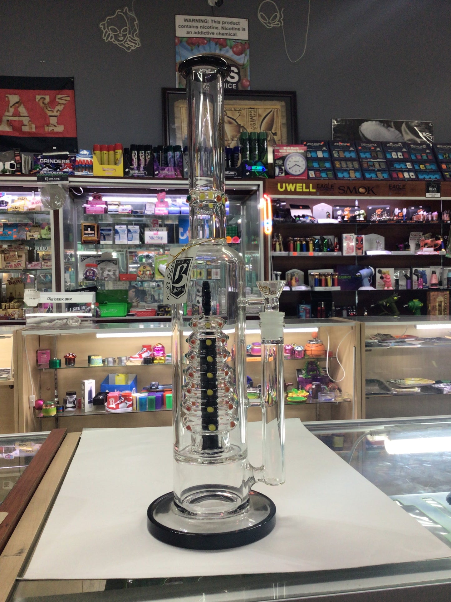 6 B GLASS water pipe- festive tree