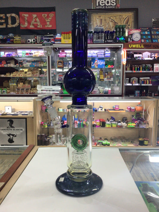 HB KING glass water pipe- navy blue/ green