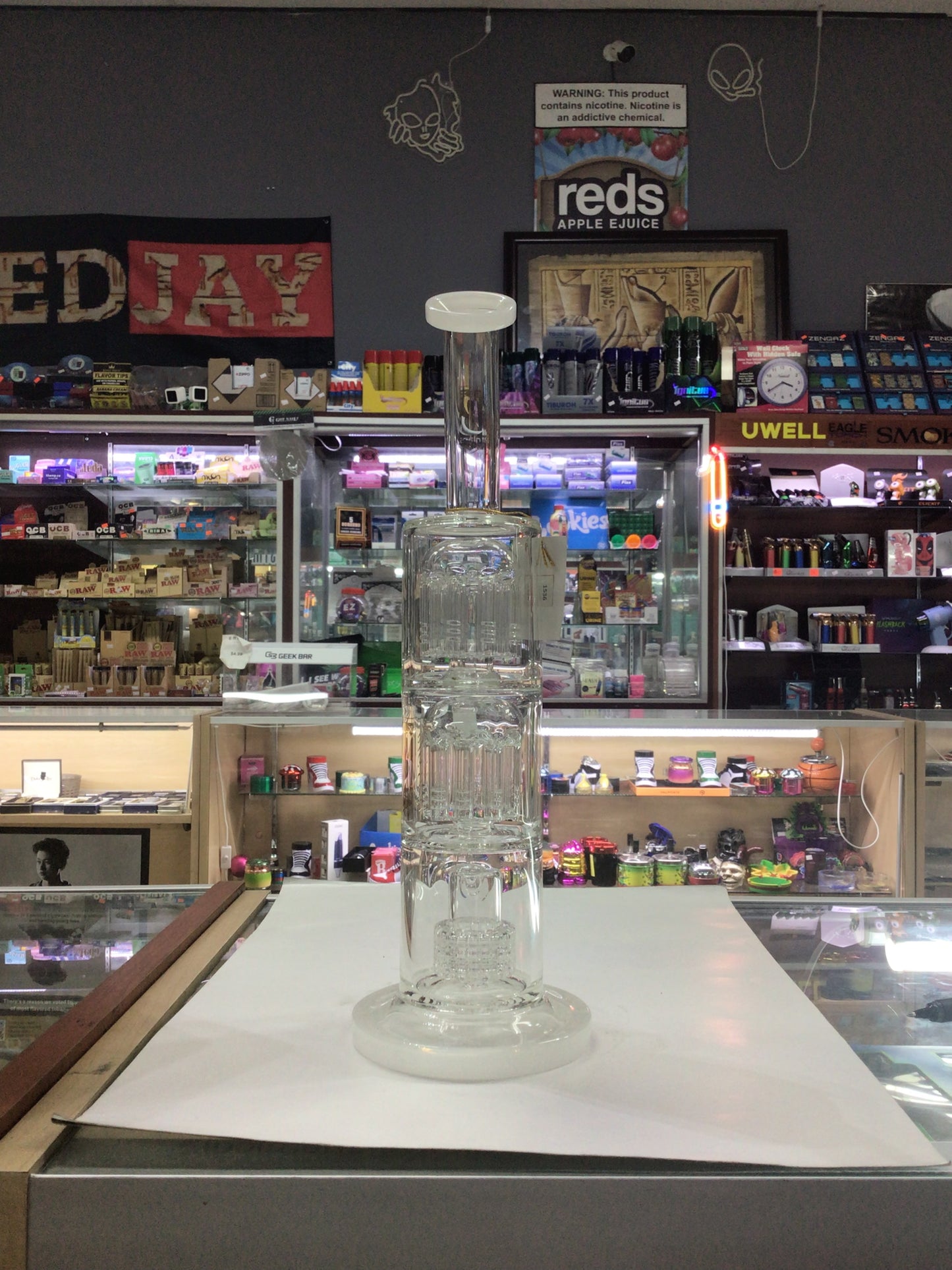 6 B GLASS water pipe- clear