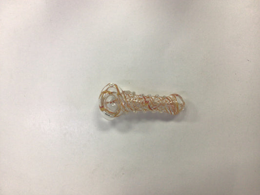 Hand pipe - orange & yellow swirl