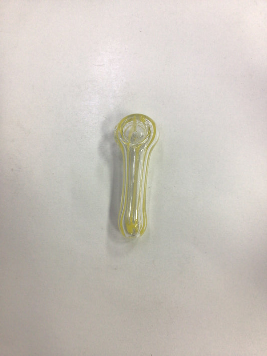 Hand pipe- clear and yellow