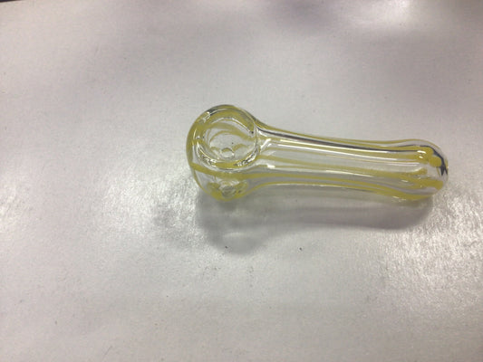 Hand pipe- clear and yellow