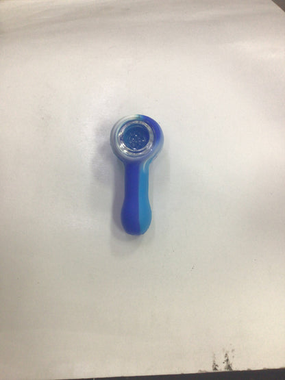 Silicone hand pipe- blue