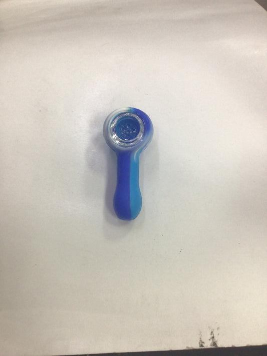 Silicone hand pipe- blue