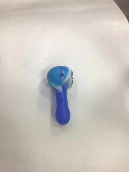 Silicone hand pipe- blue