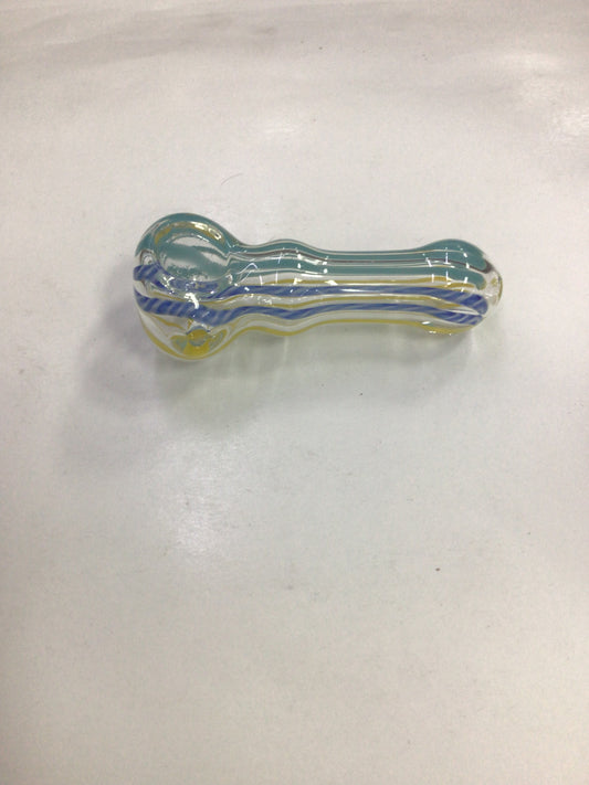 Hand pipe- blue/ teal/ yellow