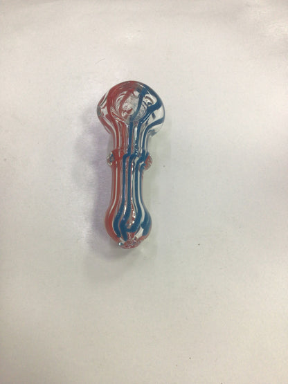 Hand pipe - red, blue, white