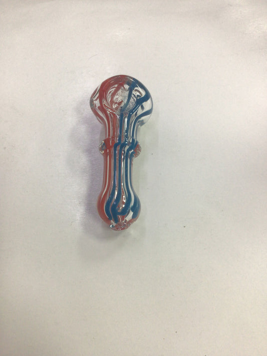 Hand pipe - red, blue, white