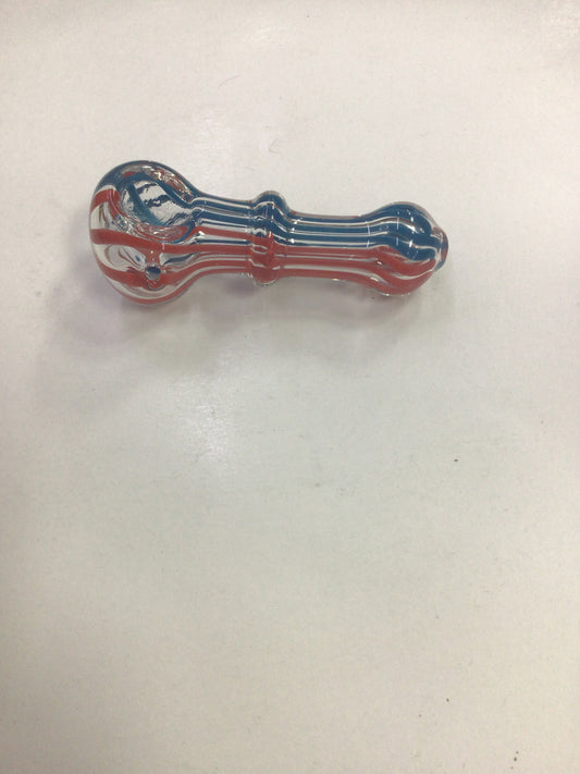 Hand pipe - red, blue, white