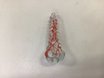 Hand pipe - red spiral
