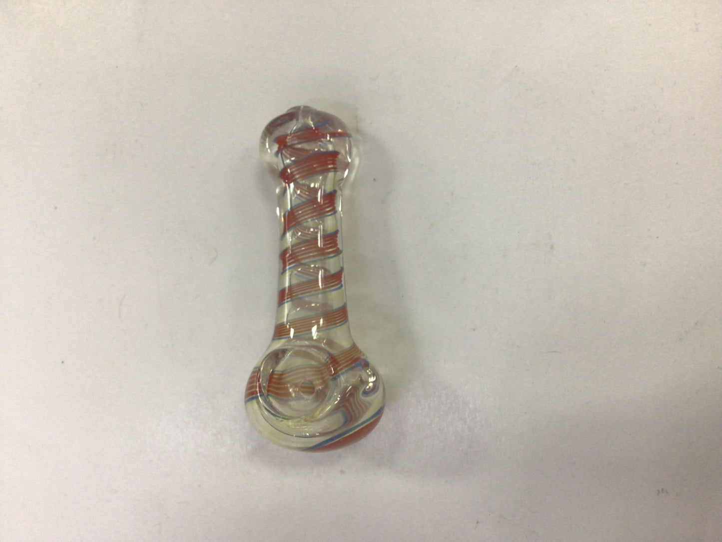 Hand pipe - red and blue spiral
