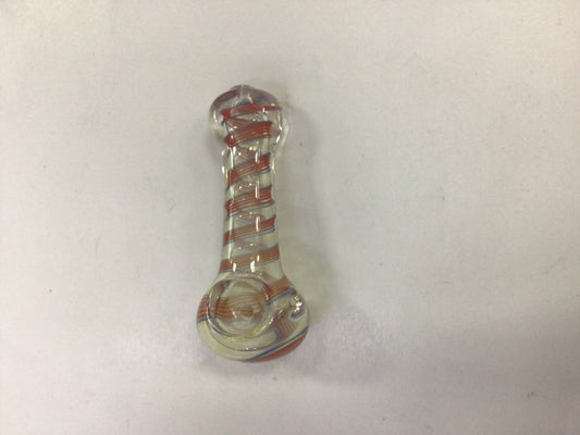 Hand pipe - red and blue spiral