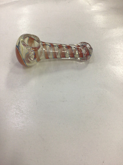 Hand pipe - red and blue spiral