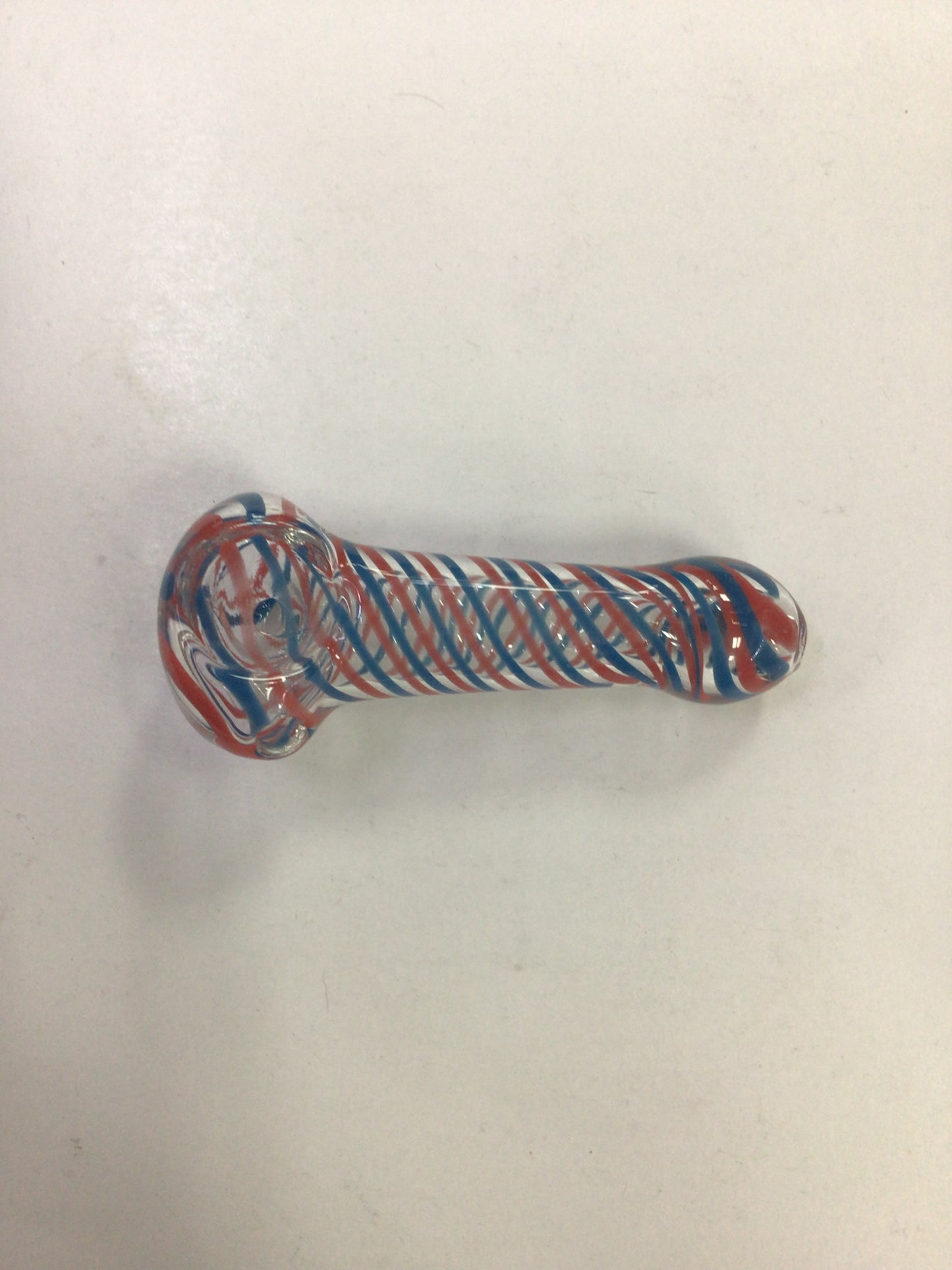 Hand pipe - red and blue swirl