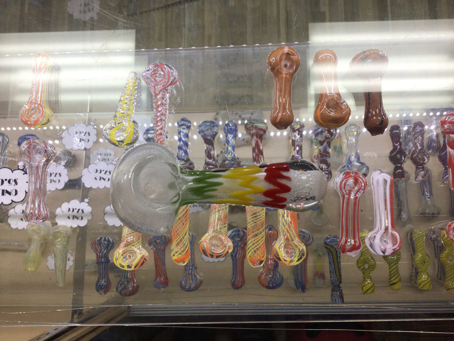 Hand pipe - yellow, green, red