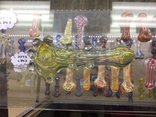 Hand pipe- clear yellow