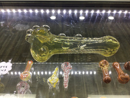 Hand pipe- clear yellow