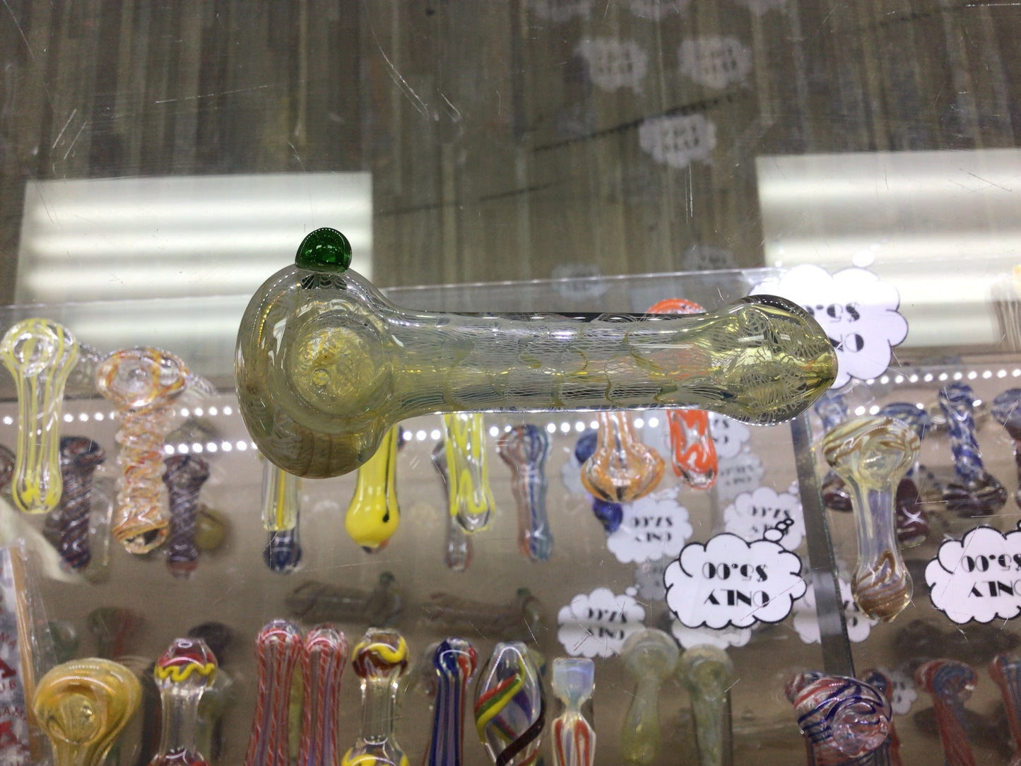 Hand pipe - white and green