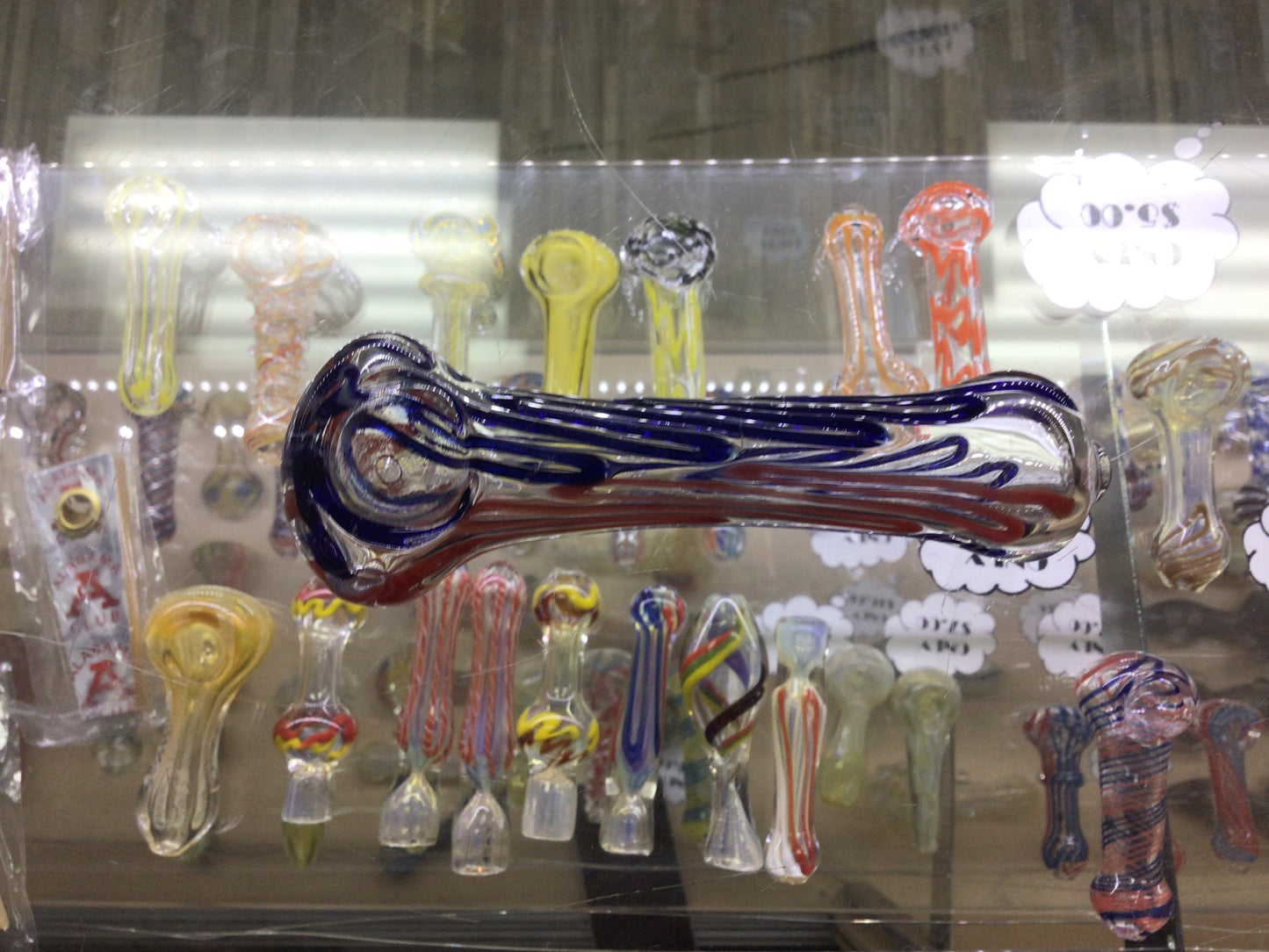Hand pipe- red and blue
