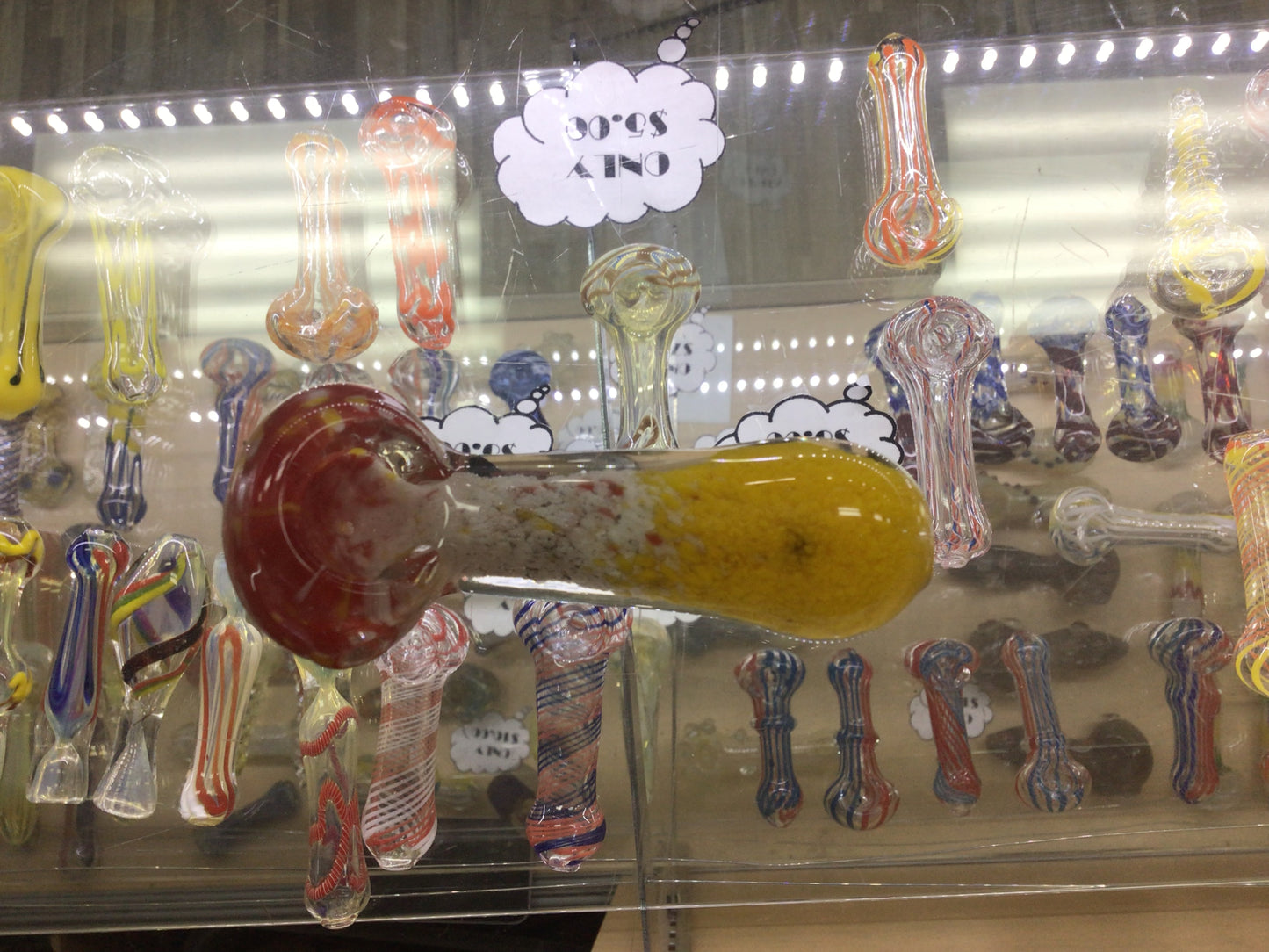 Hand pipe- red, white, yellow