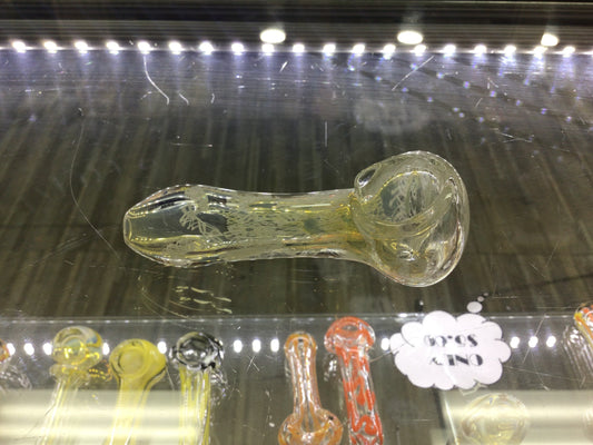 Hand pipe- white and clear