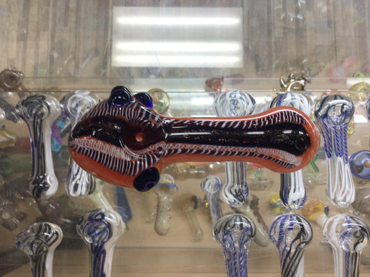 Hand pipe - orange and black
