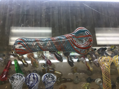 Hand pipe- blue and orange